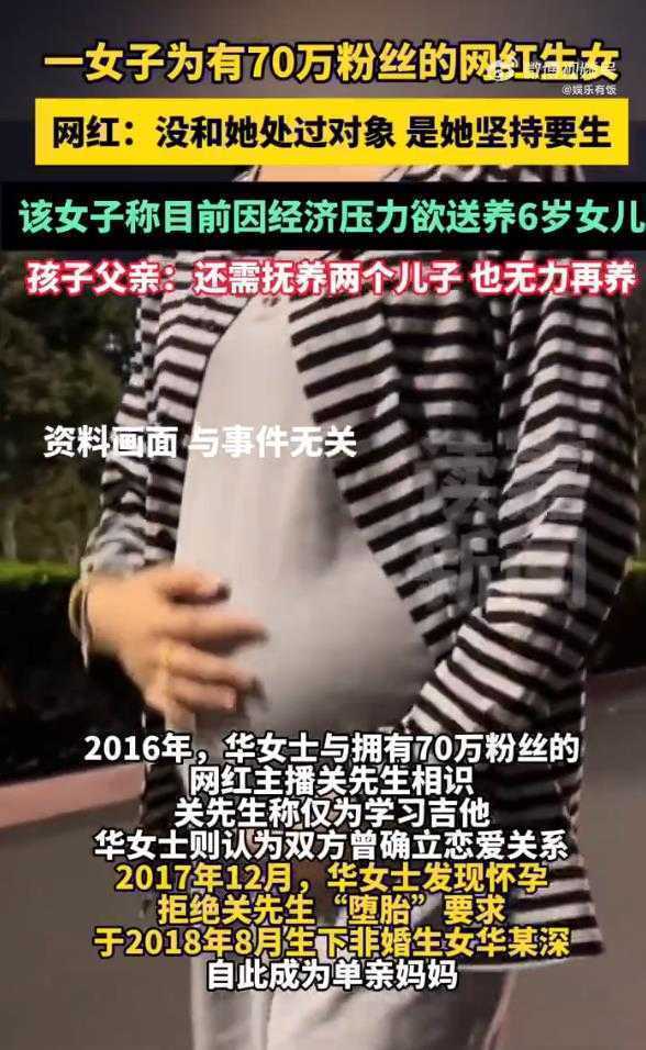一女子为70万粉丝网红生女：女子独生六岁女儿引发送养风波